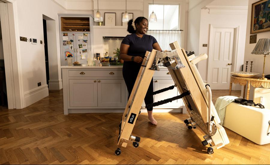 folding pilates reformer