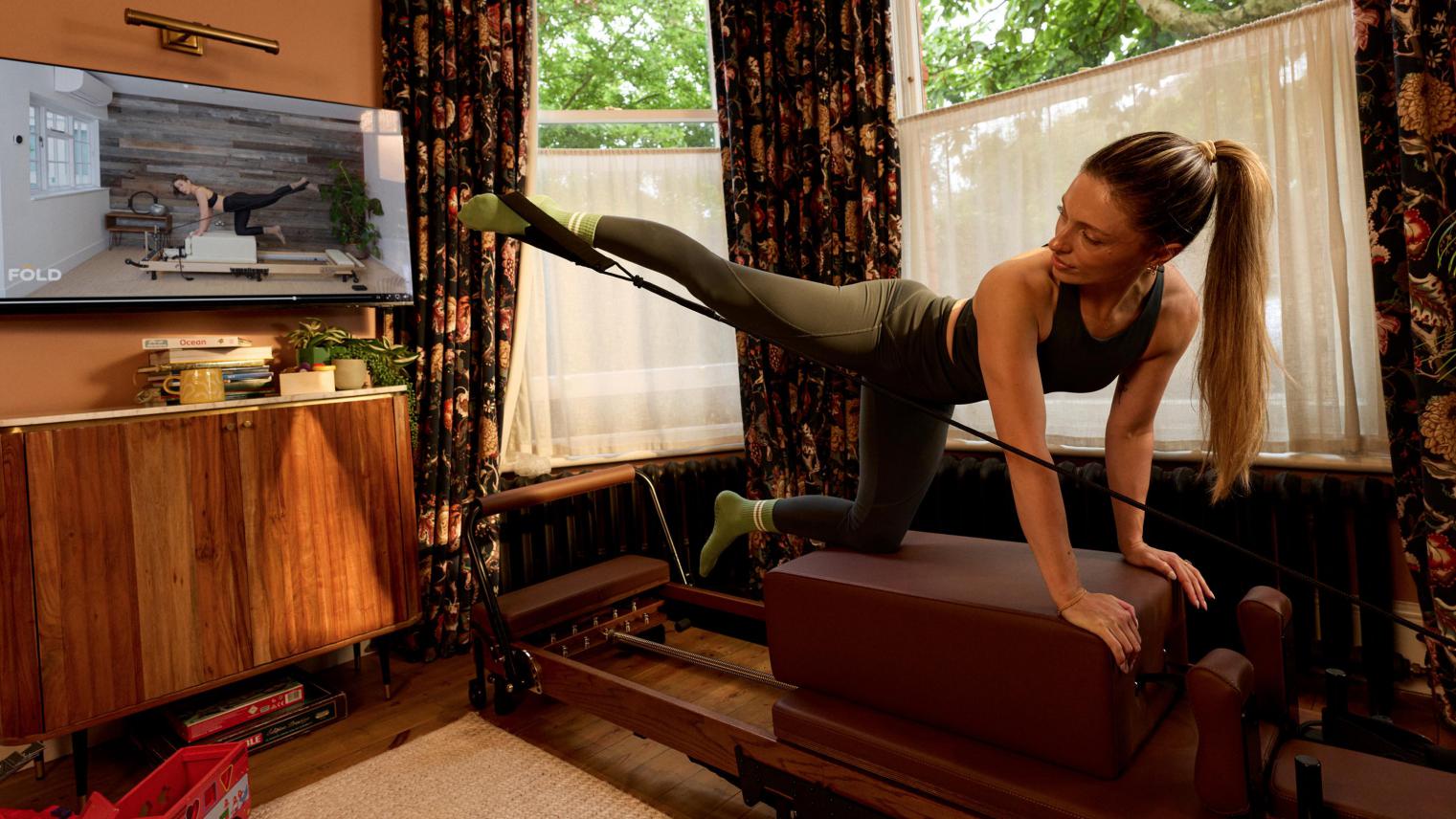 folding pilates reformer
